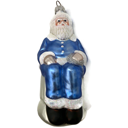 Patricia Breen Cyberspace Santa Sitting On Monitor Christmas Tree Ornament 9711