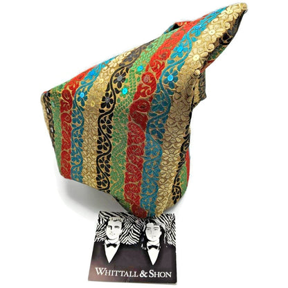 Whittall And Shon Womens Multicolor 2518 Ababa Draped Turban with Jewel Brooch