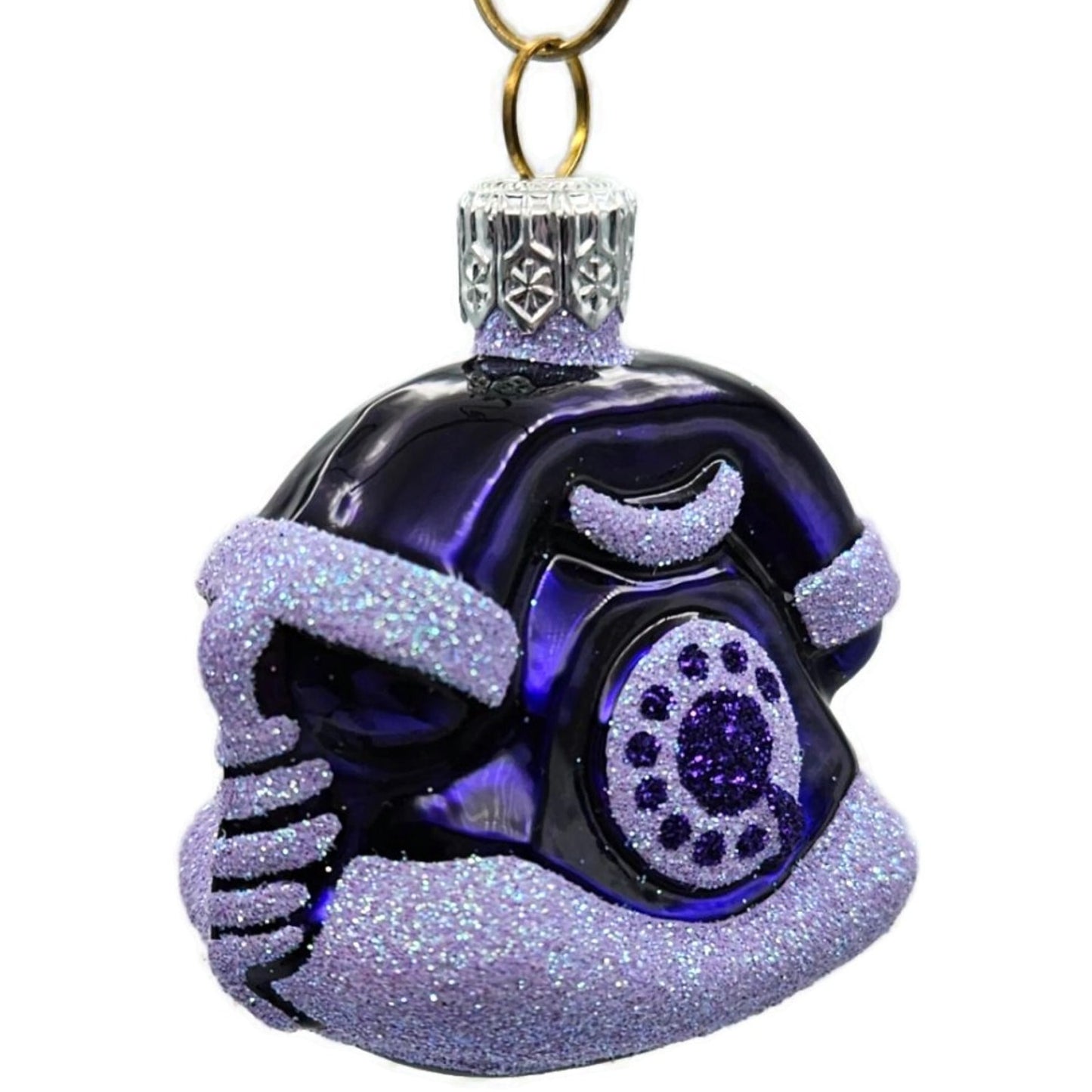 Patricia Breen Miniature Fine Phone Purple Lavender Christmas Tree Ornament CATZ