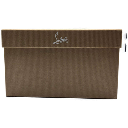 Christian Louboutin Harvanana Flat Veau Velours Blue Size 39 Spikes Crest Loafer