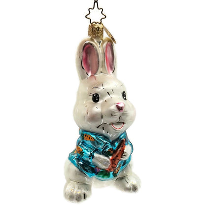 Christopher Radko Chester Easter Bunny Holiday Glass Ornament 1010075