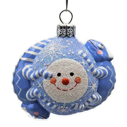Ornament Patricia Breen Once Again for James Snowfaces Blue Chameleon Christmas