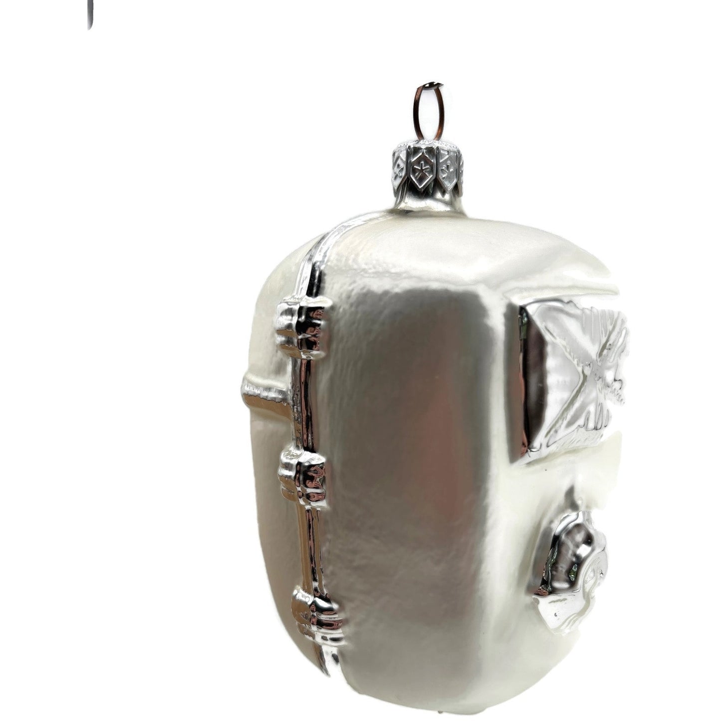 Patricia Breen Grandma Josie's Fridge Pearl Heart Silver Christmas Tree Ornament