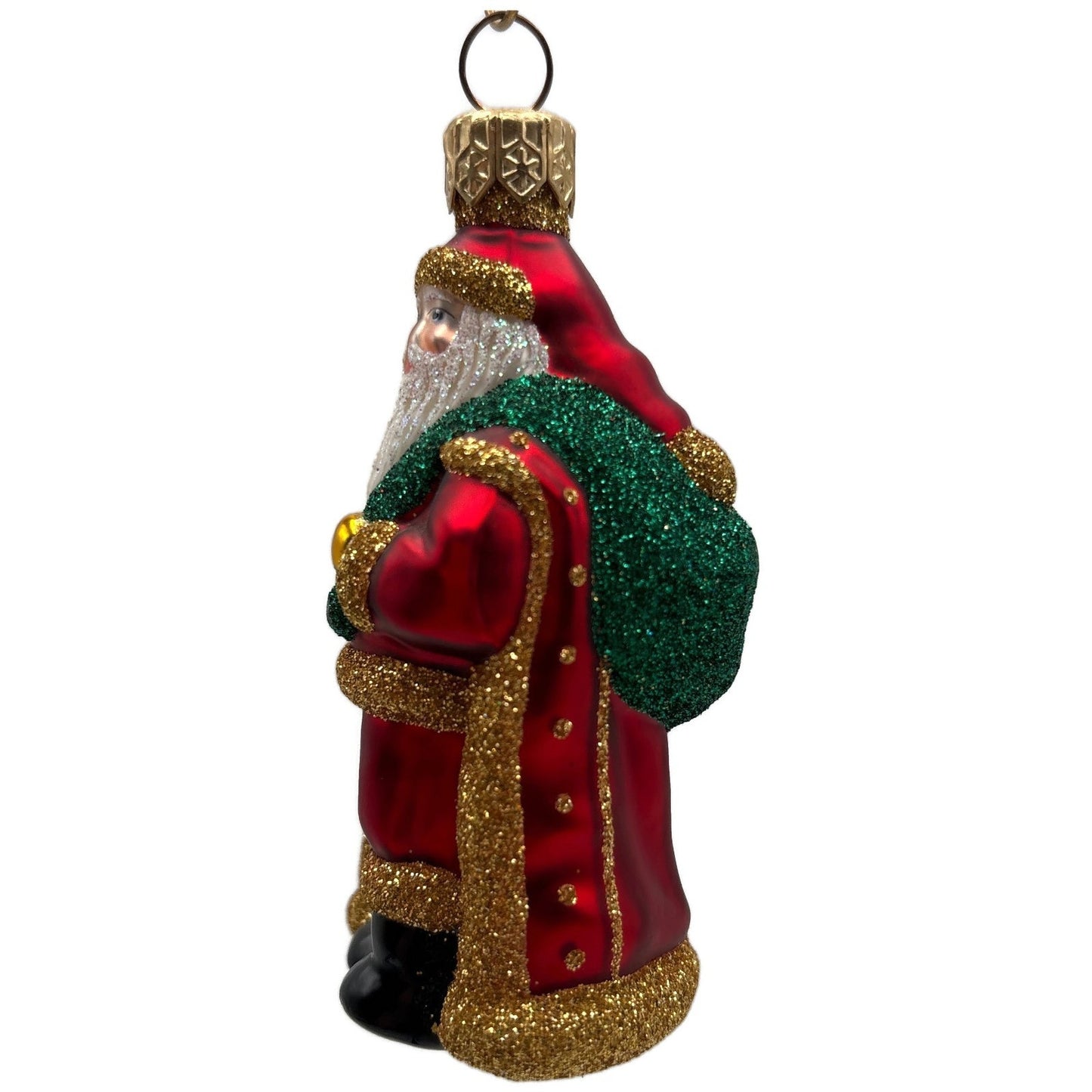 Patricia Breen Miniature Jordan Santa Claus Red Green Christmas Tree Ornament