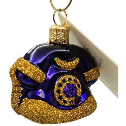 Patricia Breen Miniature Fine Phone Purple Gold Christmas Tree Ornament CATZ