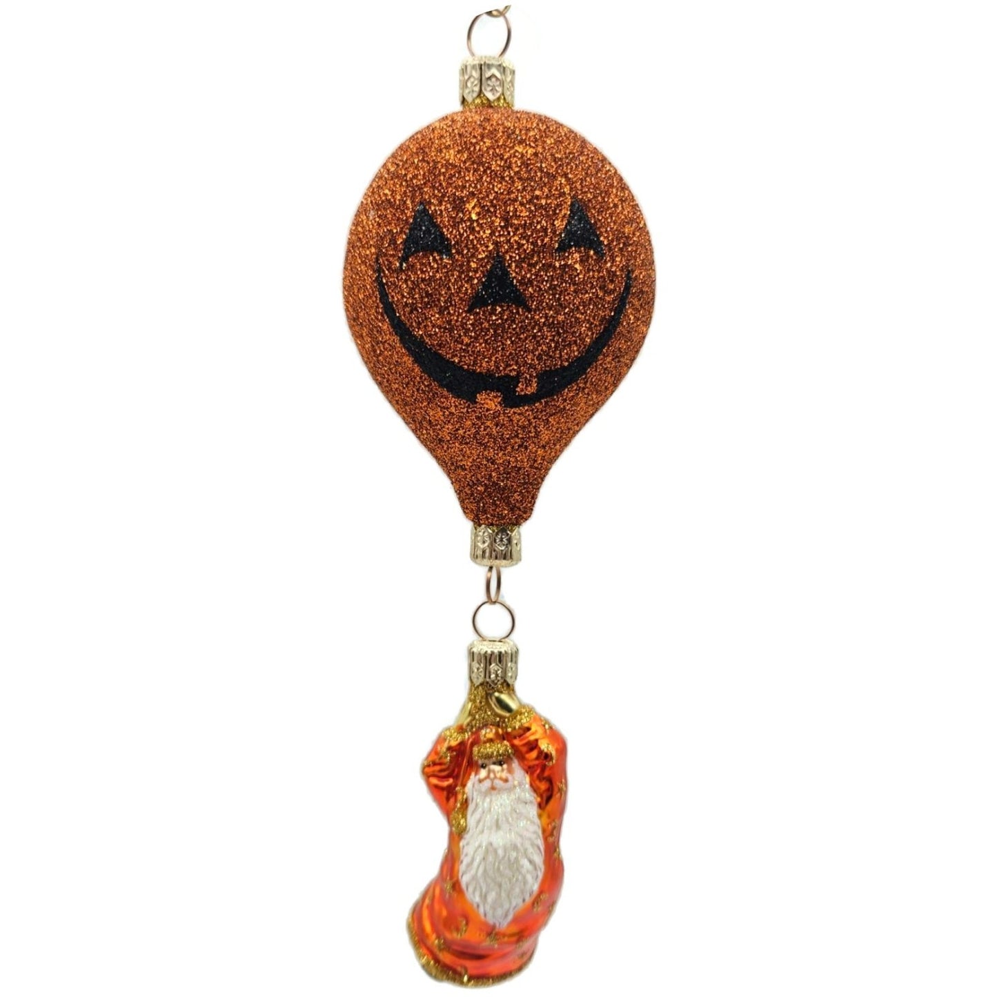 Patricia Breen Into The Blue Pumpkin Orange Santa Halloween Christmas Ornament