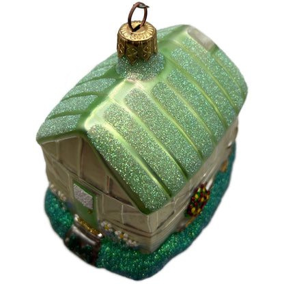 Patricia Breen From Our House With Love Green Glittered Roof Ornament 9800MIL