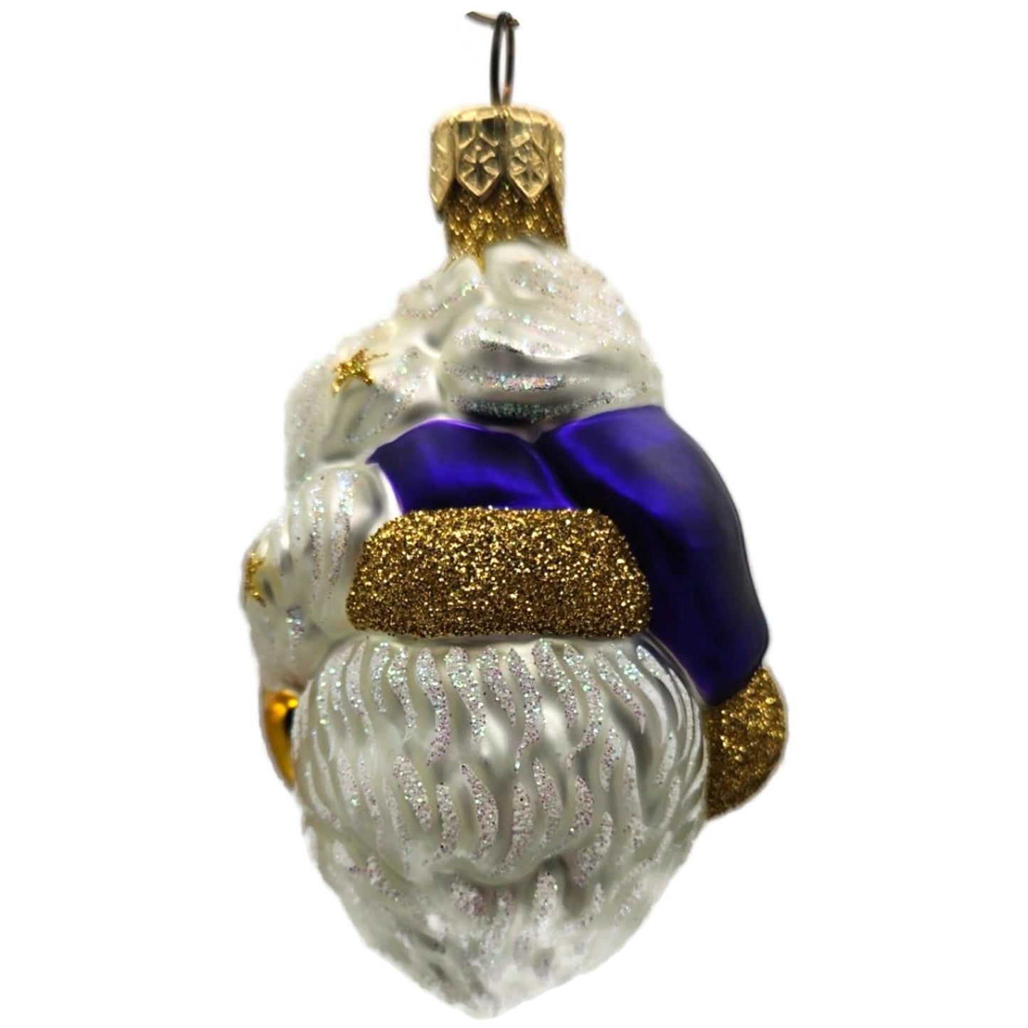 Patricia Breen Miniature Merry Olde Elf Purple Santa Stars Christmas Ornament