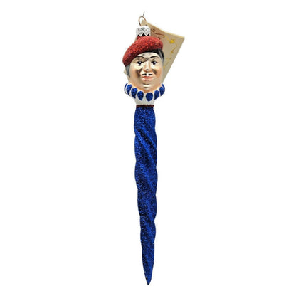 Patricia Breen French Twist Blue Glittered Icicle Christmas Holiday Ornament