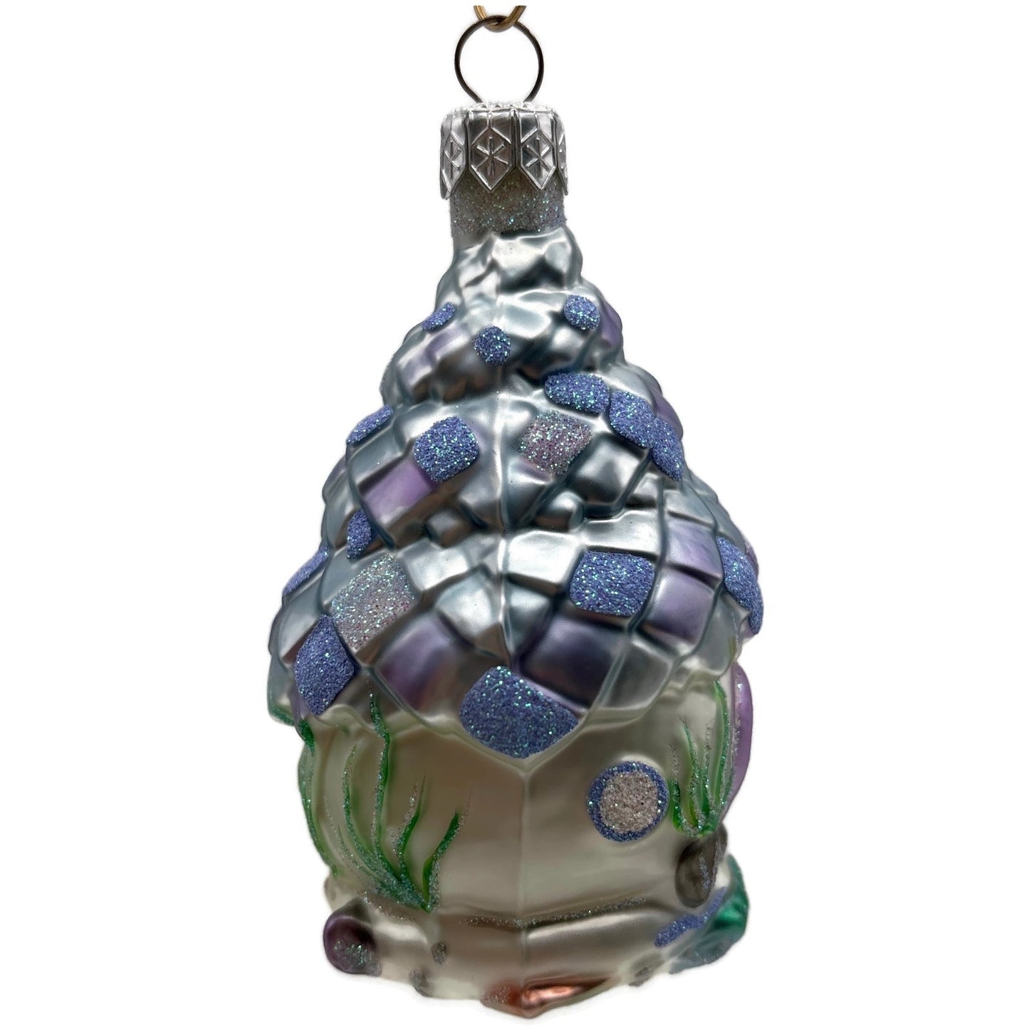 Patricia Breen Seashell Acorn House Blue Lavender Summer Christmas Tree Ornament