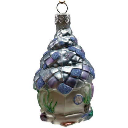 Patricia Breen Seashell Acorn House Blue Lavender Summer Christmas Tree Ornament