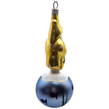Patricia Breen Marinista Santa Matte Ball Fish Seaweed Nautical Decor Ornament