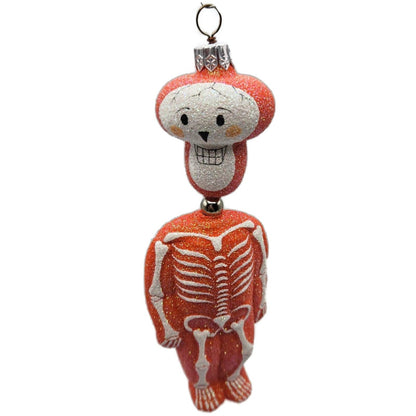 Patricia Breen Kinetic Skelton Orange Halloween Christmas Tree Ornament 2325