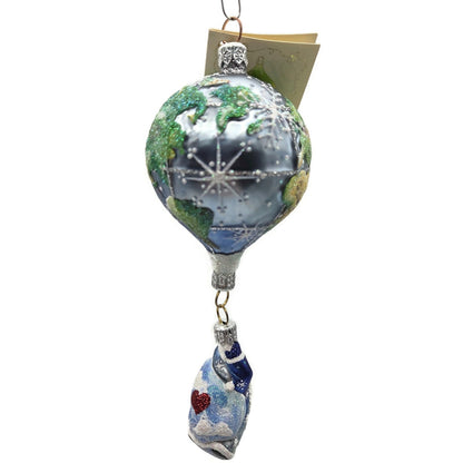 Patricia Breen As Above So Below Santa Balloon Snowflakes Christmas Ornament