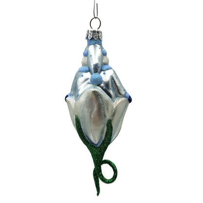 Patricia Breen Bluebell Santa Claus Polka Dots Spring Christmas Tree Ornament