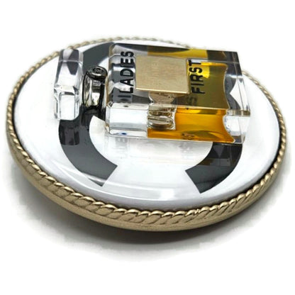 CoCo CHANEL No 5 Perfume Bottle Brooch Ladies First Gold Black Rare NIB