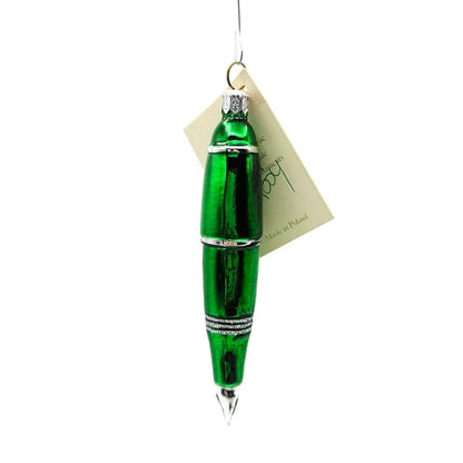 Patricia Breen Green Ink Pen Christmas Holiday Complimentary Ornament CATZ