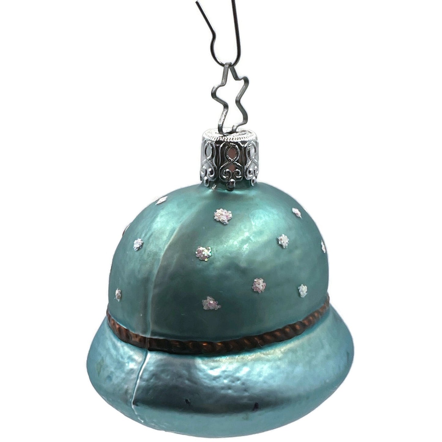 Inge Glass Ornament Christmas Cap Candy Canes Old World Christmas Tree Decor