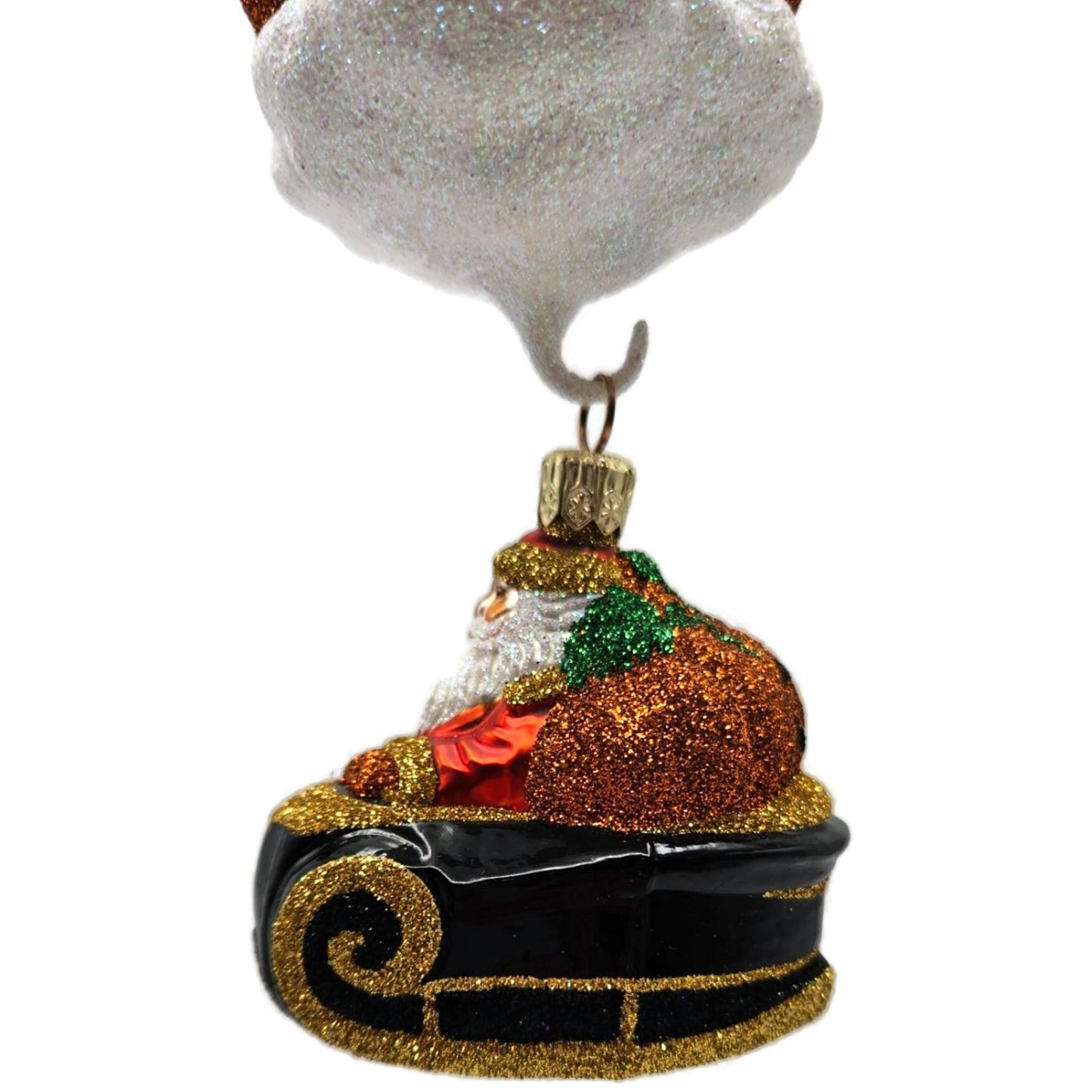 Patricia Breen Night Fright Santa Orange Pumpkins Halloween Christmas Ornament