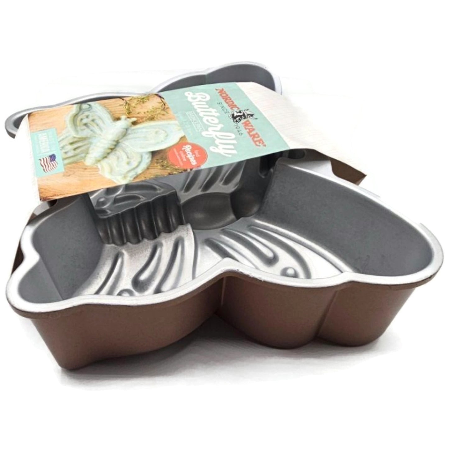 Butterfly Cake Pan Cast Aluminum Spring Summer Non Stick 9 Cups Nordic Ware Bug