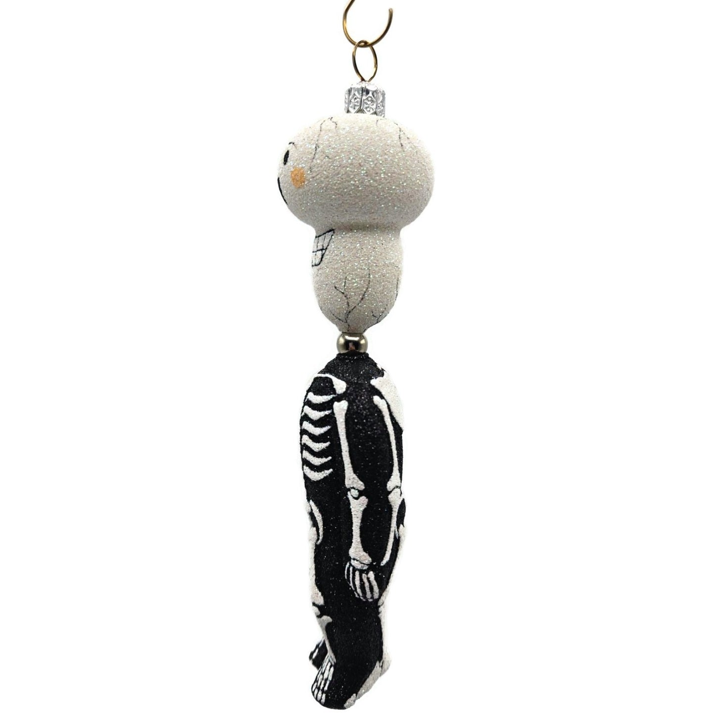 Patricia Breen Kinetic Skelton Black White Skeleton Halloween Christmas Ornament