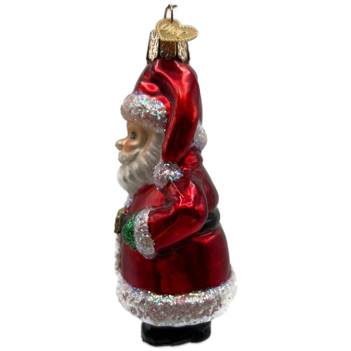 Old World Christmas Short Stuff Santa Claus 2019 Glass Christmas Tree Ornament