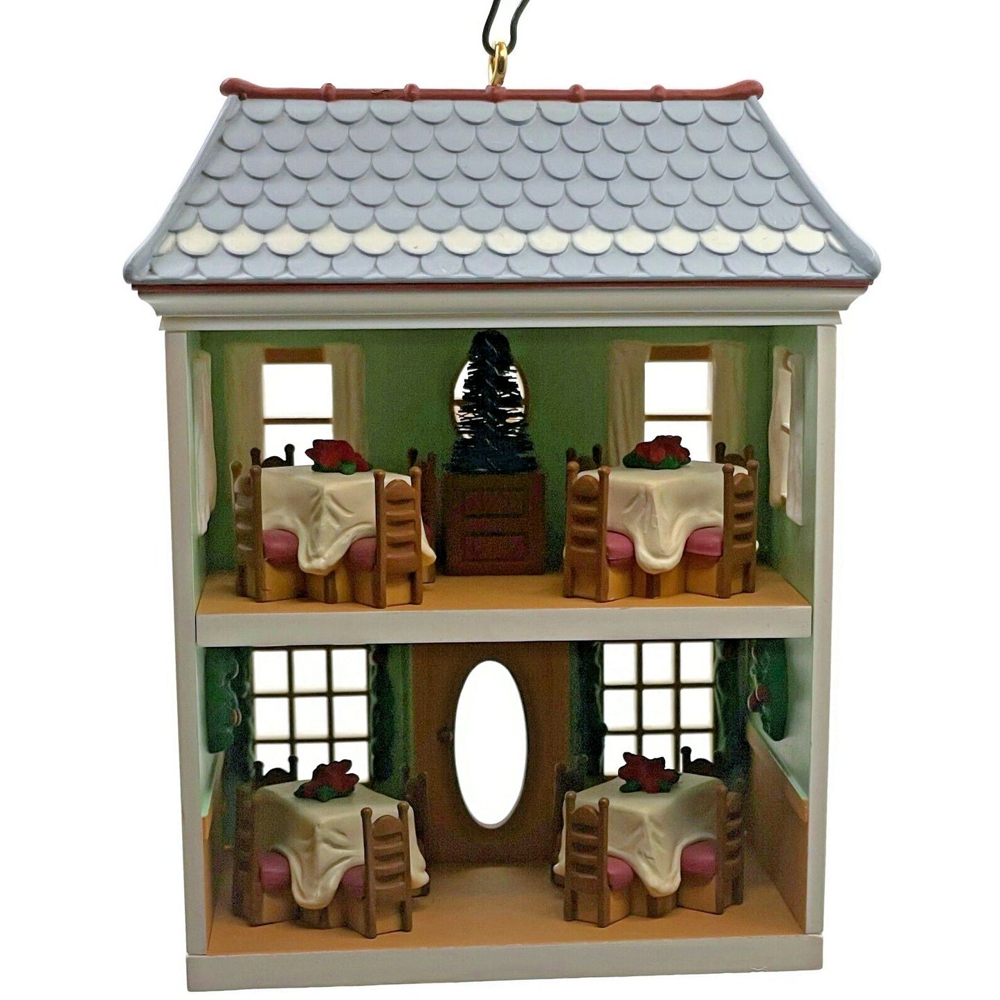 Hallmark Cafe 1997 Nostalgic Holiday Christmas Village Tree Keepsake Ornament