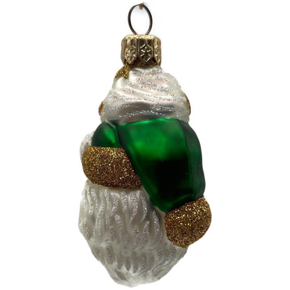 Patricia Breen Miniature Merry Olde Elf Green Gold Stars Christmas Tree Ornament