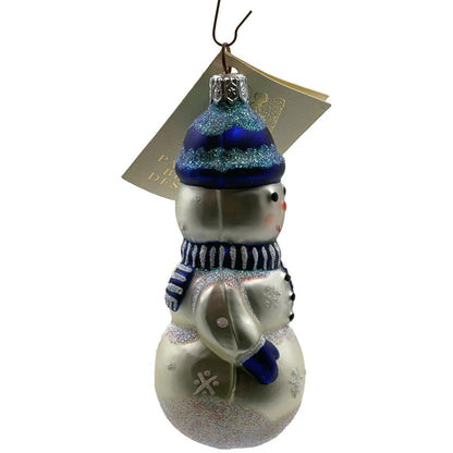 Patricia Breen Ornament Snowboy Blue Snowflakes Dots Family Christmas Tree Decor