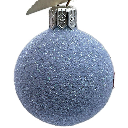 Patricia Breen Studio Gift Ball Blue Reindeer Christmas Tree Decor Ornament