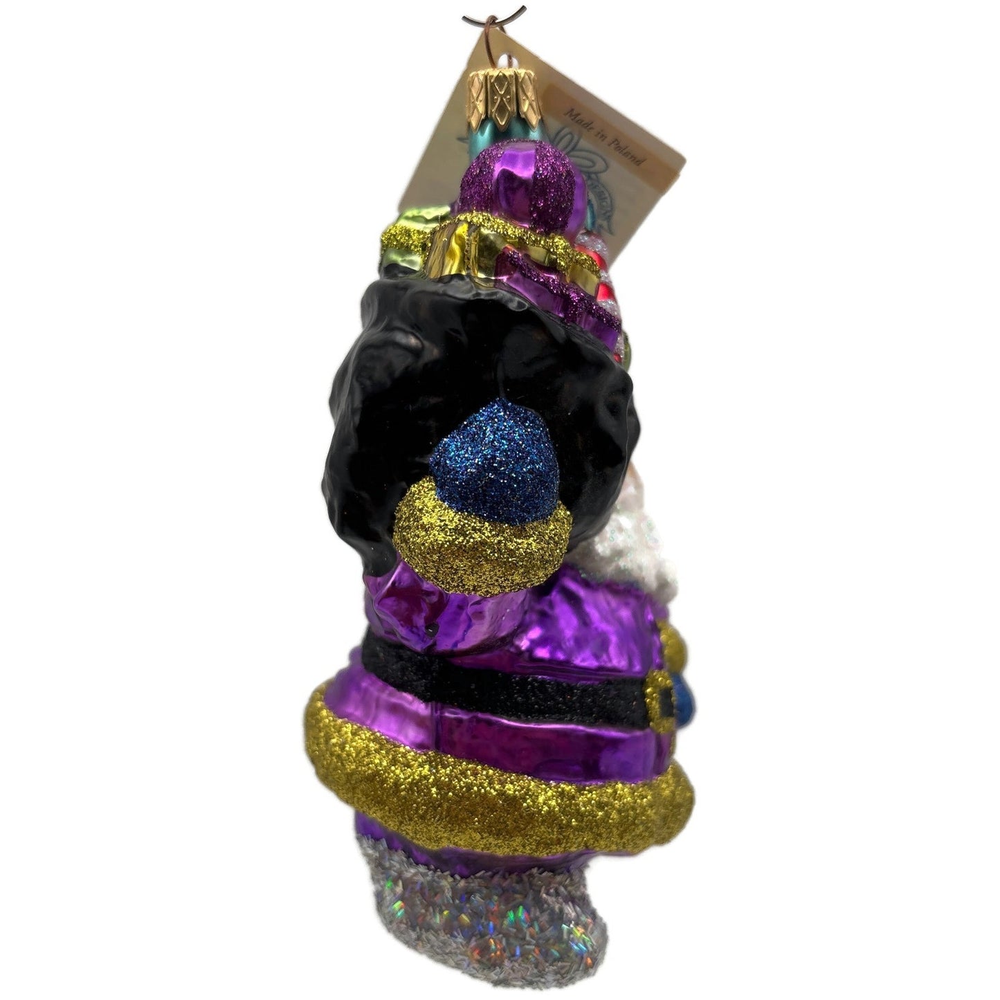 Larry Fraga A Sack Full of Goodies Santa Glitter Series Christmas Tree Ornament