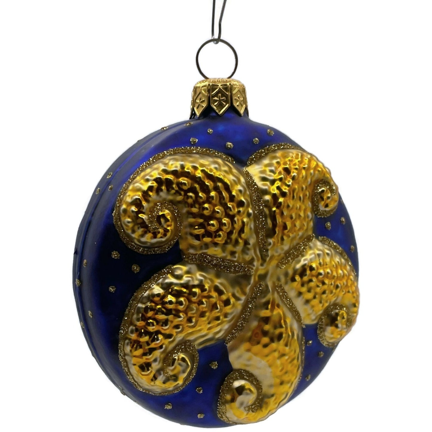 Patricia Breen Swell Starfish Gold Glittered Dots Nautical Christmas Ornament