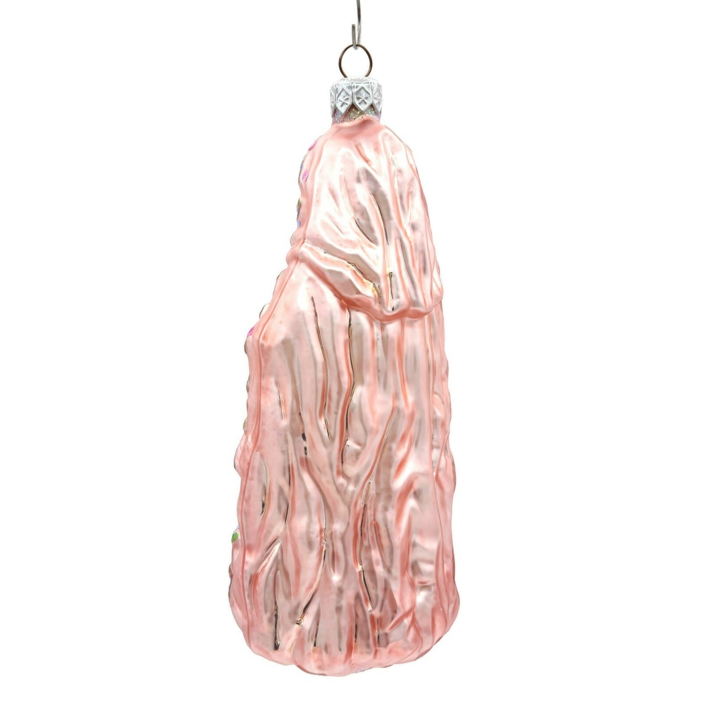 Patricia Breen Madonna of the Flowers Glittered Bottom Spring Christmas Ornament