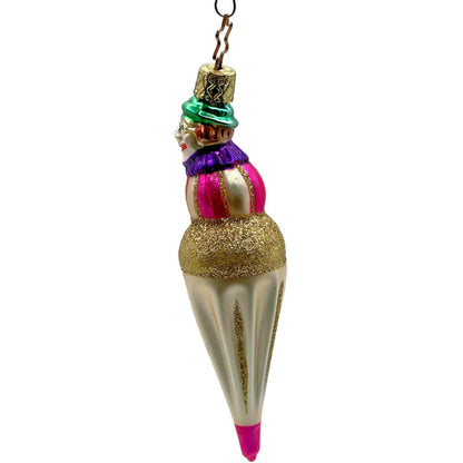 Clown Head On Ice Cream Inge Glass Ornament Old World Christmas Tree OWC German