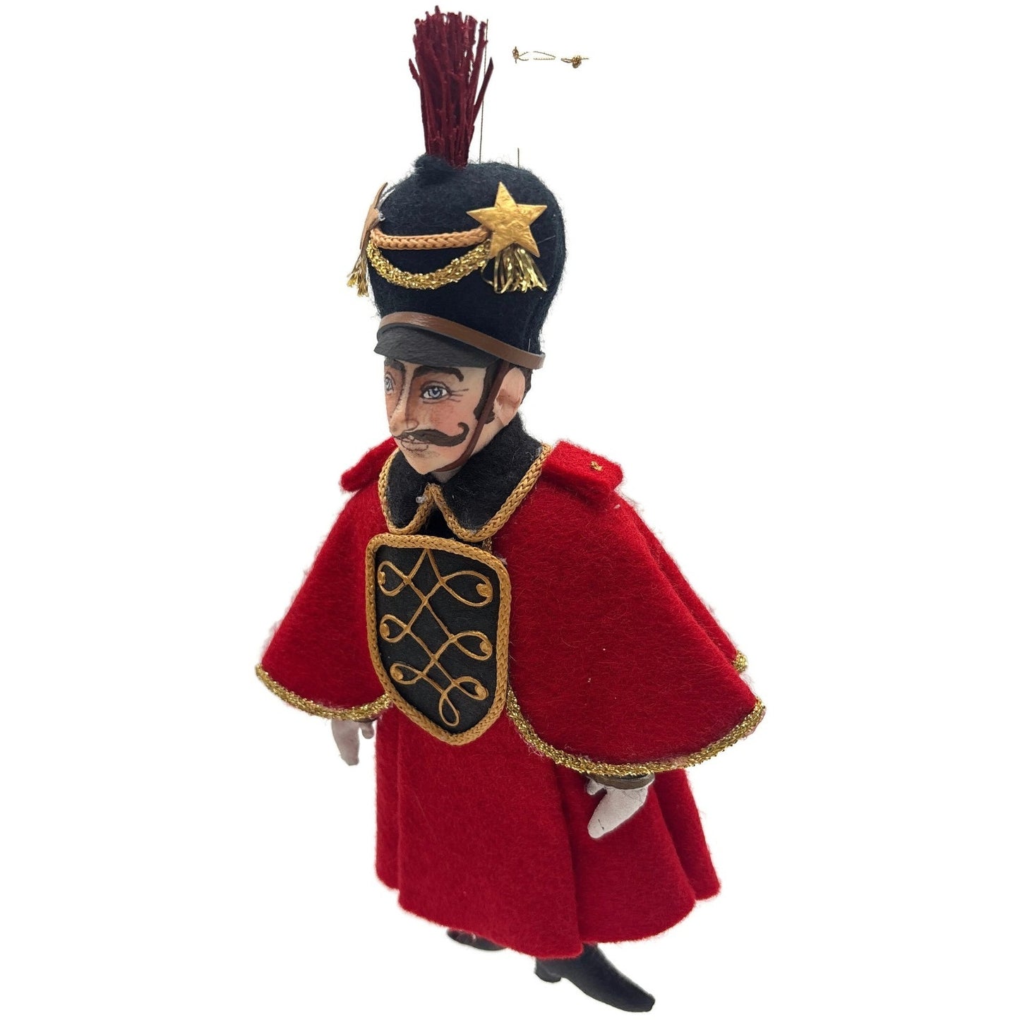 Gladys Boalt FAO Schwarz Soldier Red Fabric Christmas Tree Ornament Signed