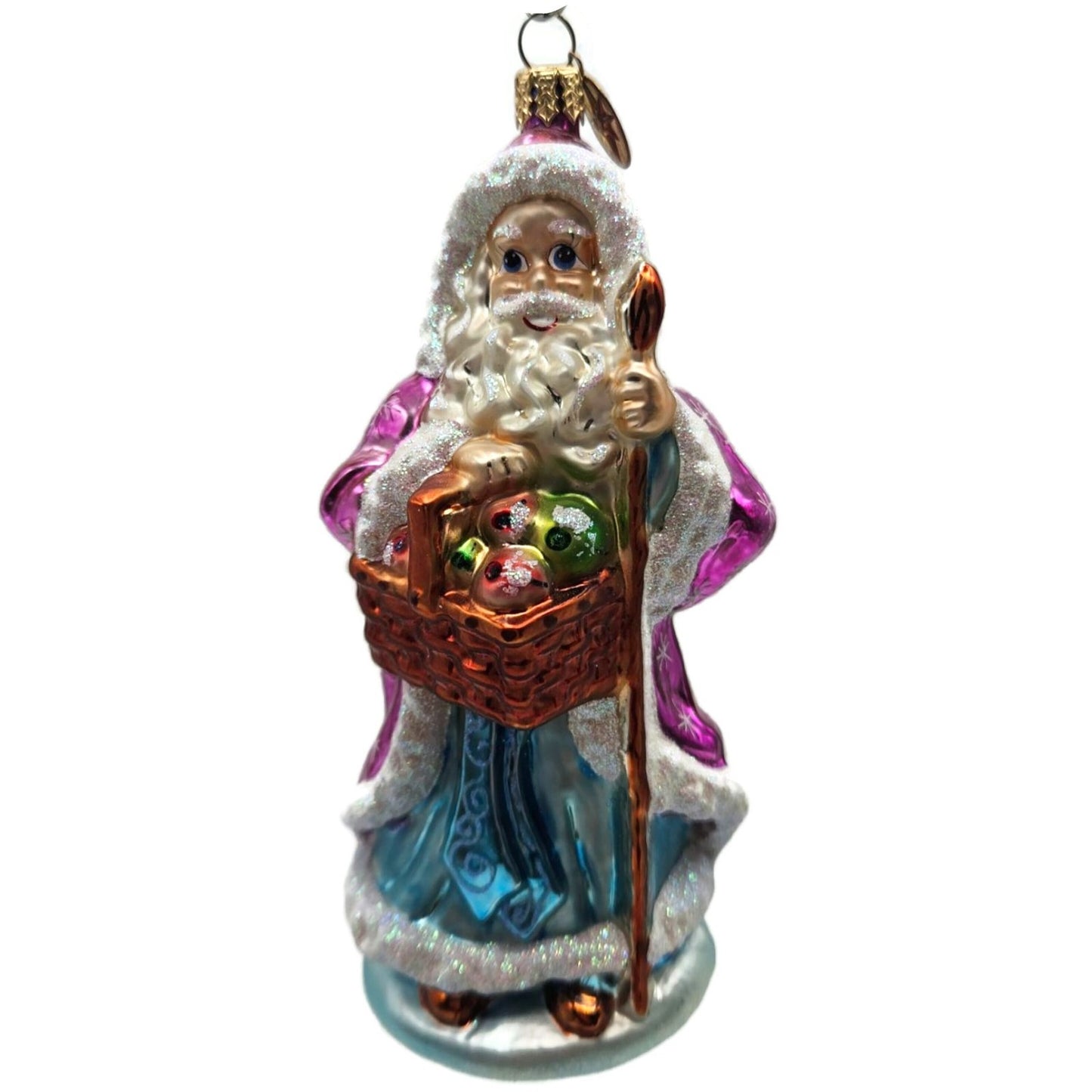 Christopher Radko St. Nick Longaberger Basket Christmas Tree Ornament 01-LON-04