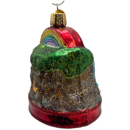 Niagara Falls Rainbow Water Fall OWC Glass Glitter Ornament Old World Christmas