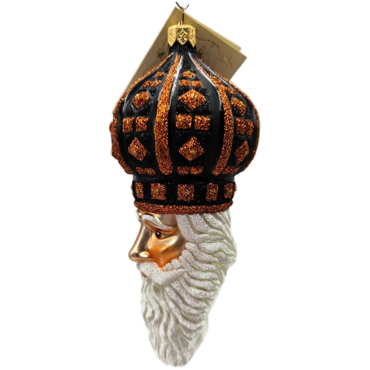 Patricia Breen Bijoux Noel Black Orange Santa Halloween Christmas Ornament 2101