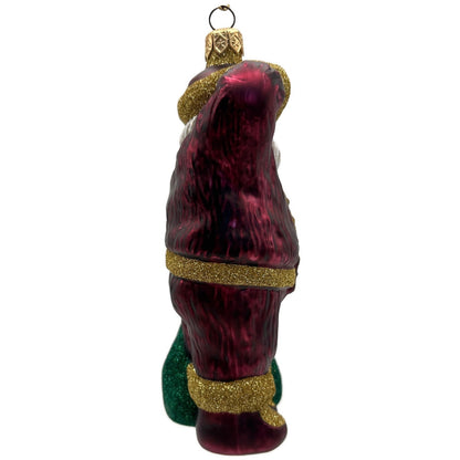 Patricia Breen A Santa For Thomas Bordeaux Green Sack Christmas Tree Ornament