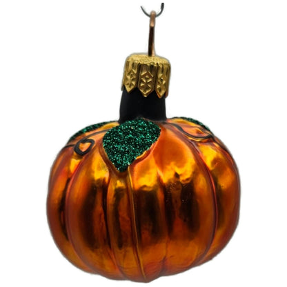 Patricia Breen Miniature Pumpkin Light Orange Glass Halloween Ornament 9800CATZ