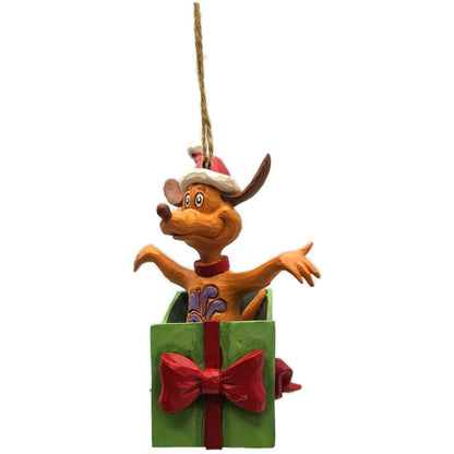 Jim Shore Dr. Seuss The Grinch Max the Dog in Present Enesco Christmas Ornament