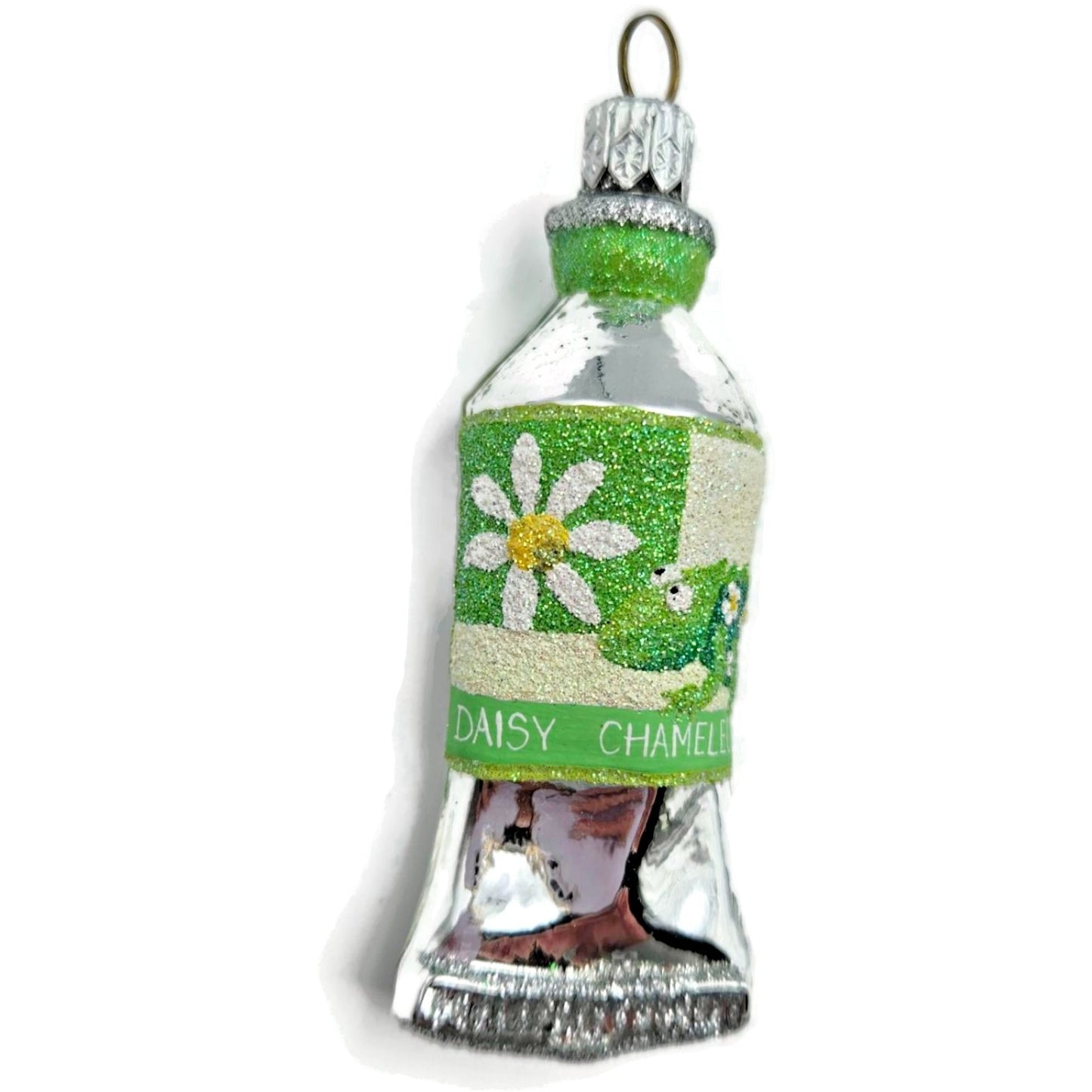 Patricia Breen Miniature Paint Tube Chameleon Daisy Spring Christmas Ornament