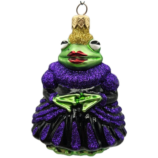 Patricia Breen Halloween Frog Queen Black Purple Christmas Ornament Fashionable