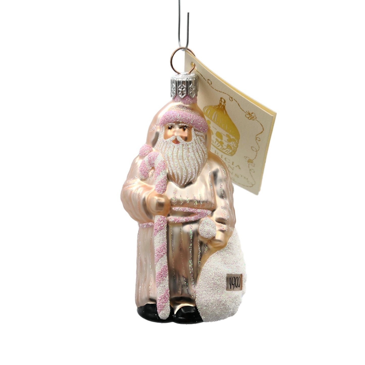 Patricia Breen Miniature Millennium Santa Claus Pink Christmas Tree Ornament