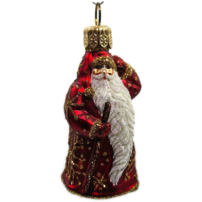 Patricia Breen Super Miniature Santa for Jason Red Snow Christmas Tree Ornament