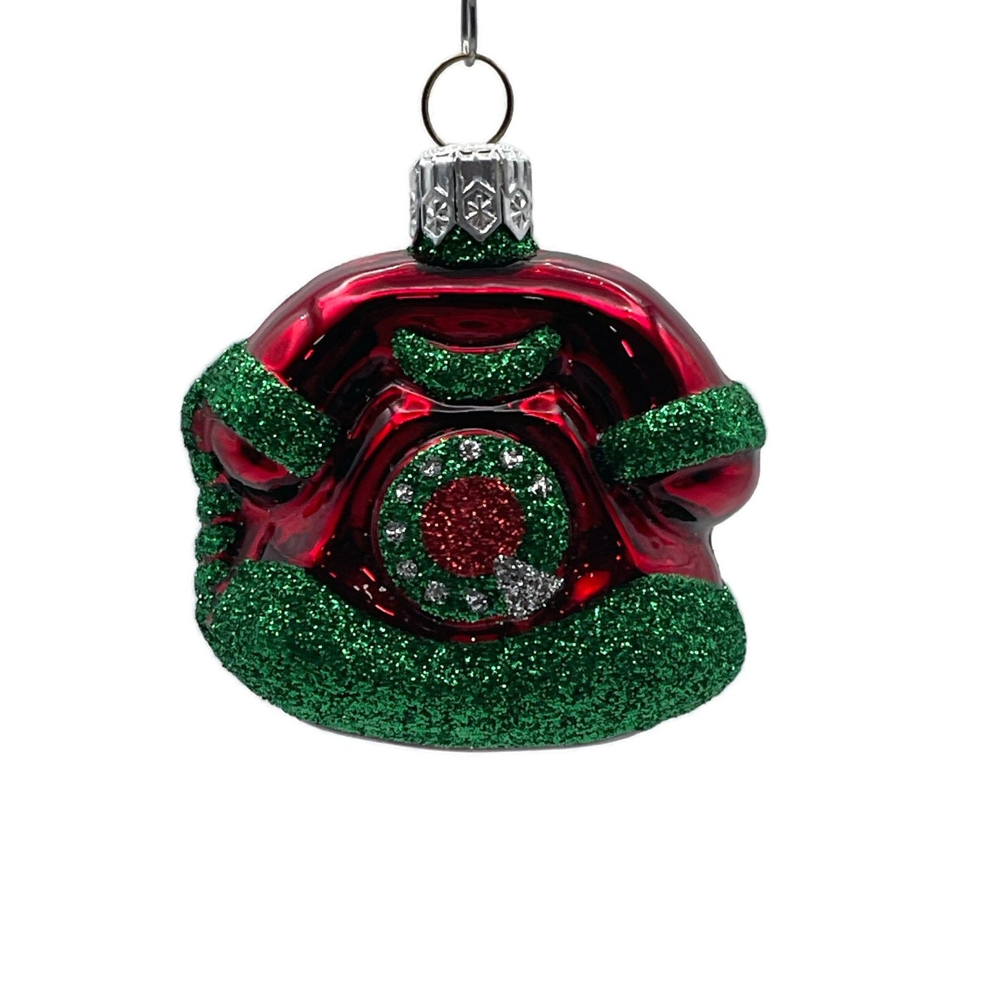 Patricia Breen Miniature Fine Phone Red Green Christmas Holiday Tree Ornament