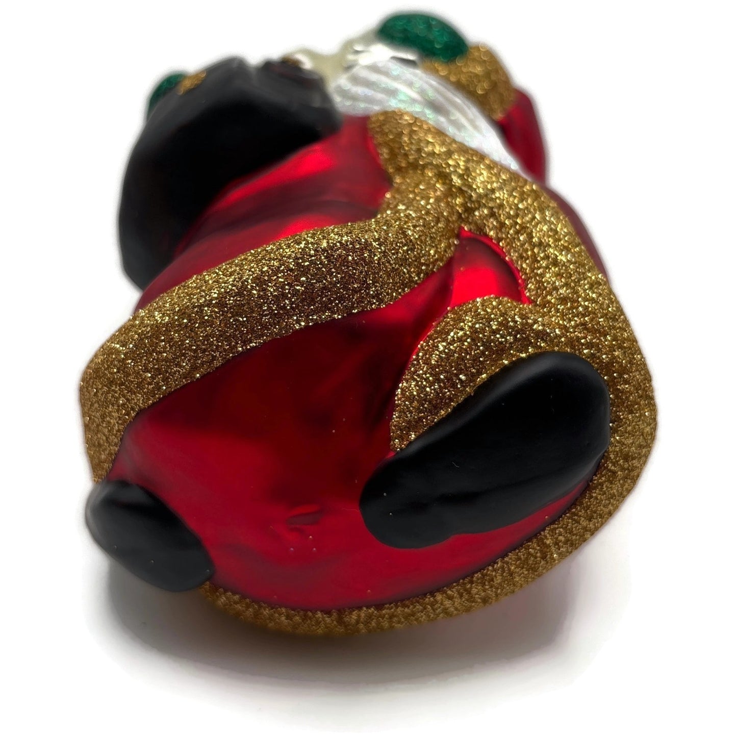 Patricia Breen Through The Rain and Snow Red Matte Santa Christmas Tree Ornament