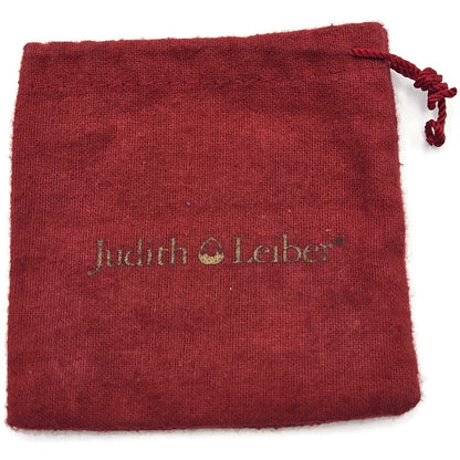 Vintage Judith Leiber Swarovski Crystal Zebra Business Card Holder Silver Tone