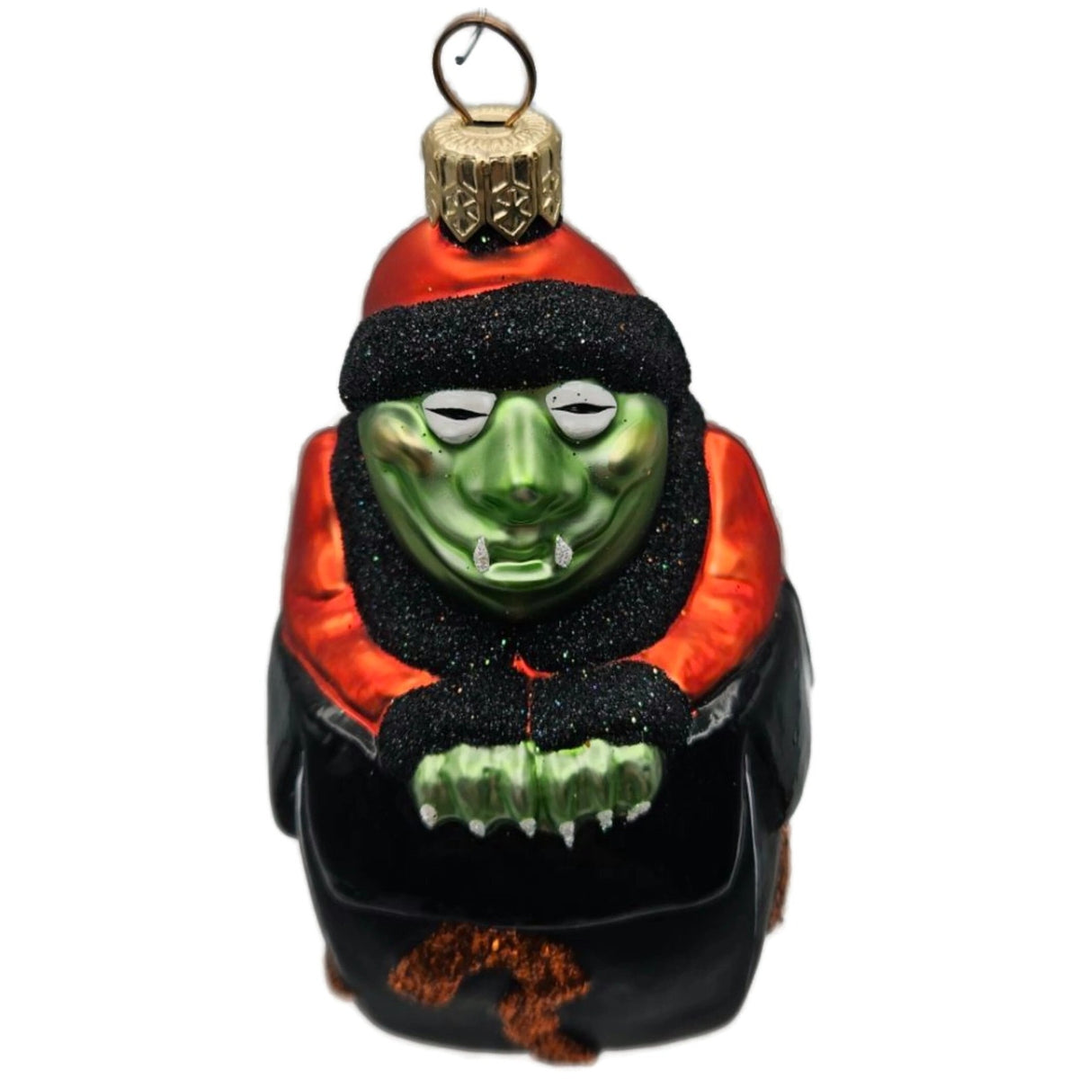 Patricia Breen MMMonster Present Black Orange Halloween Christmas Ornament 9920
