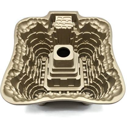 Castle Bundt Cake Pan 10 Cups Non Stick Gold Tone Williams Sonoma Nordic Ware